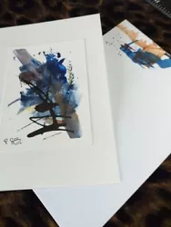 Buy Original Signed Small Watercolour+ Ink Painting  • 5.03£