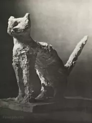 Buy 1940s BRASSAI Original Photo Gravure Of Pablo Picasso 1944 Plaster Cat Sculpture • 187.34£