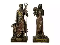 Buy Set Persephone Goddess And God Hades Pluto Lord Of The Underworld Statues • 45.05£