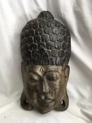 Buy Large Tibeten Head Piece “Mask”, Hand Carved Wood. Head Plaque, • 140£