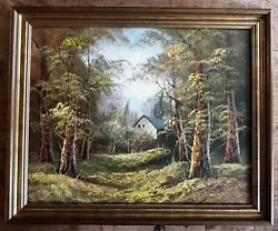 Buy Original Signed Mid Century Impressionist Forest Scene Oil On Canvas Painting • 15£