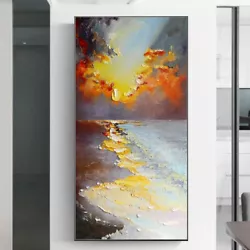Buy Mintura Handpainted Abstract Oil Paintings On Canvas Wall Art Picture Home Decor • 29.27£