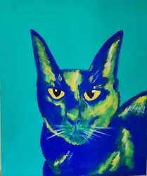 Buy Original Acrilic On Canvas Painting Of The Cat By Yevgeniy Kievskiy • 3,120.42£