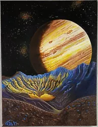 Buy Jupiter From Io, Fantasy Space Painting On Wraparound Canvas 18  X 14 , Veda '97 • 188.99£
