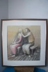 Buy Gallery Paintings Rare Light Print Henry Moore 1949 - Farmers In The Room • 89.03£