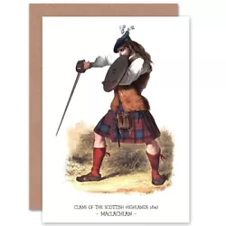 Buy Painting Book Clans Scottish 1845 Maclachlan Colour Blank Greeting Card • 4.42£