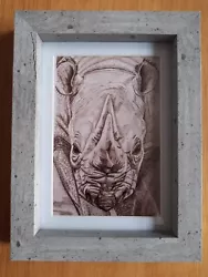 Buy RHINOCEROS 6x4  Unframed Matt Photo Print Picture Rhino Gift Animal Drawing • 1.20£