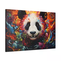 Buy Panda Abstract Canvas Colourful Painting Print Animal Wall Art Decor • 15.99£