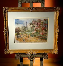 Buy H. C. Pissarro Original Pastel (Romantic Paris, Signed) • 9,843.68£