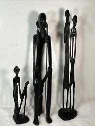 Buy Set Of 3, Modernist African Bronze Sculptures, Elongated Figures, Very NICE • 37.07£