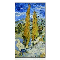 Buy HH699 Hand-painted Van Gogh Style SCENERY Oil Painting Poplar Tree 40  Unframed • 31.23£
