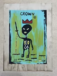 Buy Jean-Michel Basquiat (Handmade) Drawing Inks On Old Paper Signed & Stamped • 105.05£