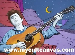 Buy Original Bob Dylan Western Skies Painting Canyons Guitar Folk Album Art Record • 427.45£
