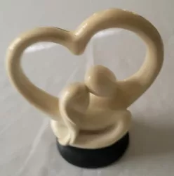 Buy Modern Art Deco Sculpture Man Woman Embracing Love Romantic Heart Shape  • 23.41£