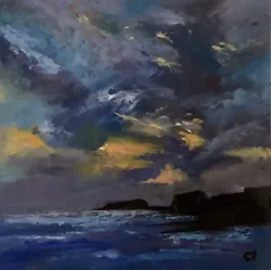 Buy Original Oil Painting Dorset Seascape 10 Ins X 10ins Artist Christine Ingram • 40£