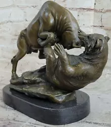 Buy Wall Street Bronze Bull And Bear Fight Statue Sculpture Figure HotCast Art SALE • 236.27£