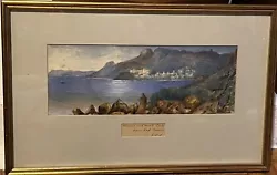 Buy Victorian Watercolour - A View Of Monaco / Monte Carlo From Cap Martin - Rare !! • 65£