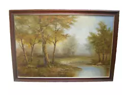 Buy Vintage Oil Painting Trees River Signed C. Inness Framed Large  23'' X 33  • 65£