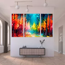 Buy Enchanting Forest Symphony Wall Art Acrylic Glass Unique Design Home Decor Offic • 2,875.86£