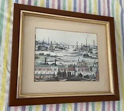 Buy L.S. LOWRY Wooden Framed Vintage Industrial Cityscape Print Wall Hanging Picture • 54£