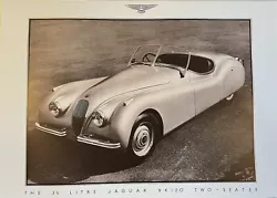 Buy 3.5 Litre Jaguar Xk120 Two Seater Rare Vintage A1 Car Poster • 23.99£
