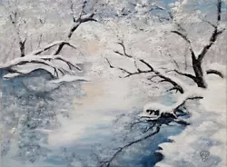 Buy Winter Breeze - A Scottish Winter Landscape, Oil Painting On Stretched Canvas • 35£