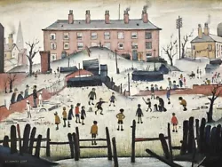 Buy The Cricket Match People Canvas Wall Art Picture Print Ls Lowry Style • 14.95£