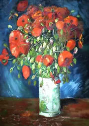 Buy Vincent Van Gogh Vase With Poppies Canvas Picture Print Wall Art • 17.95£