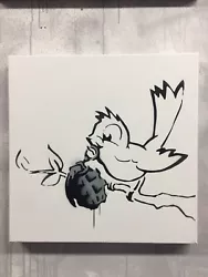 Buy Banksy, Spray Paint And Stencil On Canvas, BIRD WITH GRENADE • 1£