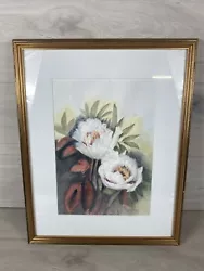 Buy Iris Leach Peonies Watercolour Original 39cm X 49cm Great Artwork See Desc • 24.95£