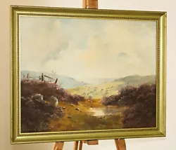 Buy LEWIS CREIGHTON (1918–1996) Original Oil Painting Of Sheep Grazing On Moorland • 170£