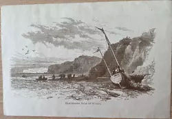Buy Antique Print Blackgang Isle Of Wight Boats On Beach C1860 • 4£