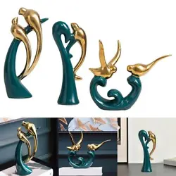 Buy Lover Birds Decor Statue Home Decorative Sculpture Figurine Modern Ornament • 22.87£