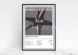 Buy REM Automatic For The People Album Single Cover Poster / Music Gift • 8£