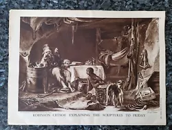 Buy Antique Vintage Robinson Crusoe Print Picture C. Lewis Alexander Fraser Art  • 5£