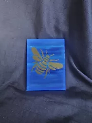 Buy A6 Handpainted Unframed Acrylic On Canvas - Bee Alone Meltal Health Awareness • 2£