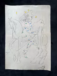 Buy Salvador Dali (Handmade) Drawing - Painting Mixed Media On Paper Signed Stamped • 98.40£
