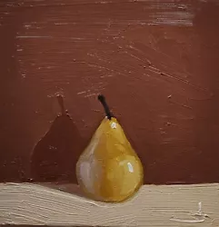 Buy Pear Oil Painting Vivek Mandalia Impressionism 8x8 Collectible Signed Original  • 0.99£