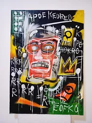Buy Jean-Michel Basquiat (Handmade) Acrylic Painting Signed And Sealed 50x70 Cm. • 802.47£