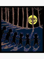 Buy Louis Wain Black Cats & Winking Moon Painting - 8  X 8  PRINT • 14.31£