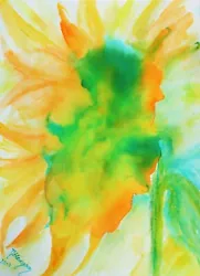 Buy Watercolour Painting Of Sunflower Impressions,flower,originl,new,unframed,signed • 7£