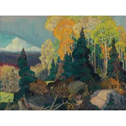 Buy Painting Trees Franklin Carmichael Autumn Hillside 12x16 Inch Art Print Hp2455 • 11.99£