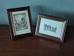 Buy 2 X Wooden Framed Hand Drawn Pictures Of Prague 1993 • 10£