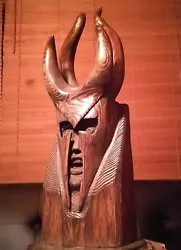 Buy Wood Sculpture Hand Carved Of Loki,Trickster/Norse God Of Fire,Signed By Artist • 9,420£