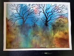 Buy Original Watercolour.  ' Witching Trees  ' • 17.50£