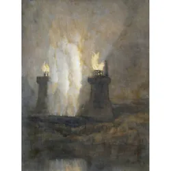 Buy Attr To  William Turner Carron Iron Works Painting Canvas Wall Art Print Poster • 12.99£