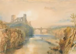 Buy J W M TURNER CANVAS PICTURE PRINT WALL ART - Barnard Castle River • 24.95£