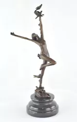 Buy Statue Dancer Sexy Art Deco Style Art Nouveau Style Bronze Signed Sculpture • 136.99£