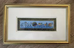 Buy Framed Miniature Indian Painting On Silk 34cm X 21cm Elephant Camel Tiger Horse  • 19.99£