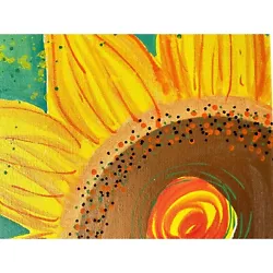 Buy Sunflower Shine 4 Original Art Oil Marker On Canvas Painting Matted 11x14in • 65.32£